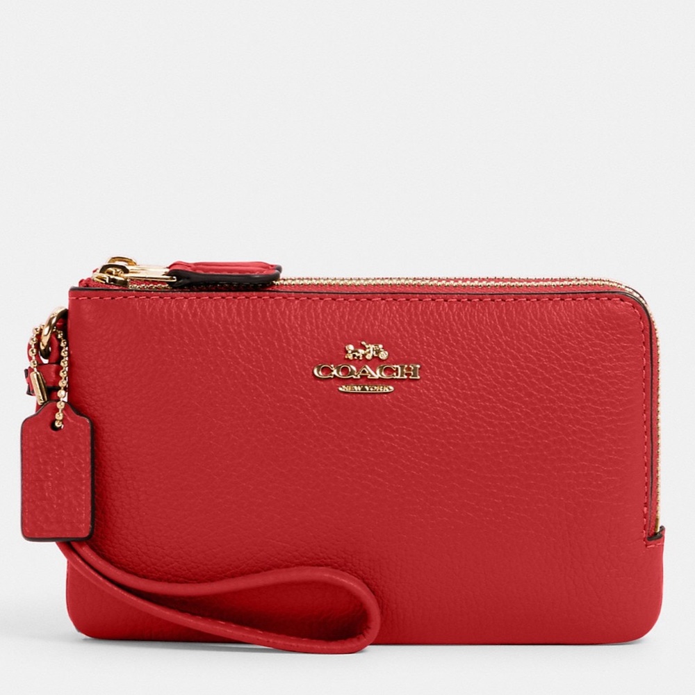 Coach Double Corner Zip Wristlet